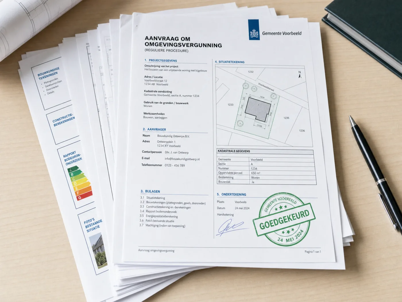 Vergunningaanvraag — voorbeeld